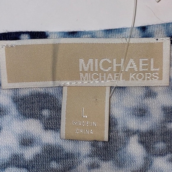 MICHAEL KORS L Long sleeves Blouse bottom hem and wrist elastic Keyhole neckline - Picture 2 of 14